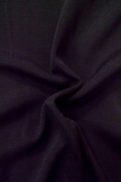 Photo11: P0602B Vintage Japanese kimono Black HAORI short jacket for women / Silk. Stripes (Grade B) (11)
