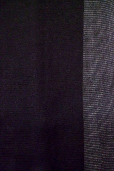 Photo5: P0602C Vintage Japanese kimono Black HAORI short jacket for women / Silk. Stripes (Grade B) (5)