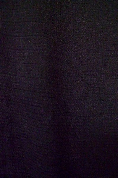 Photo7: P0602C Vintage Japanese kimono Black HAORI short jacket for women / Silk. Stripes (Grade B) (7)