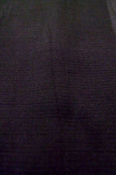 Photo9: P0602C Vintage Japanese kimono Black HAORI short jacket for women / Silk. Stripes (Grade B) (9)
