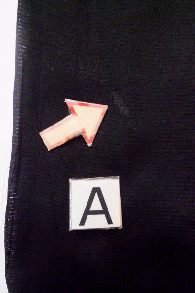 Photo13: P0602C Vintage Japanese kimono Black HAORI short jacket for women / Silk. Stripes (Grade B) (13)