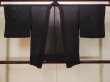 Photo2: P0602D Vintage Japanese kimono Black HAORI short jacket for women / Silk. Stripes (Grade C) (2)