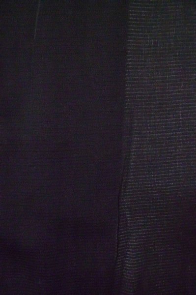Photo5: P0602D Vintage Japanese kimono Black HAORI short jacket for women / Silk. Stripes (Grade C) (5)