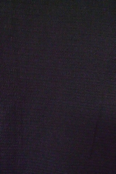 Photo6: P0602D Vintage Japanese kimono Black HAORI short jacket for women / Silk. Stripes (Grade C) (6)