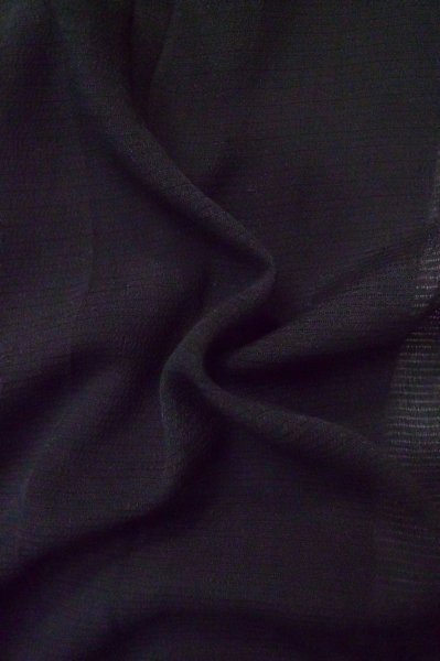 Photo11: P0602D Vintage Japanese kimono Black HAORI short jacket for women / Silk. Stripes (Grade C) (11)