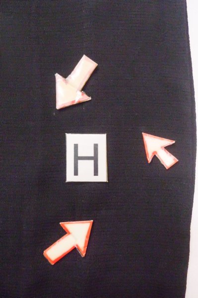 Photo20: P0602D Vintage Japanese kimono Black HAORI short jacket for women / Silk. Stripes (Grade C) (20)