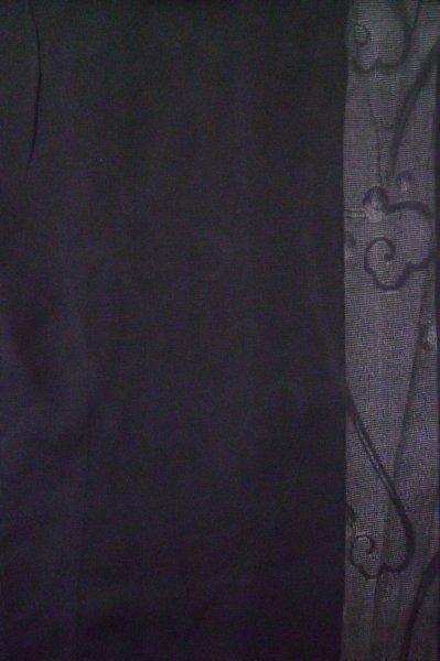Photo3: P0602E Vintage Japanese kimono Black HAORI short jacket for women / Silk. Stripes (Grade D) (3)