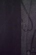 Photo5: P0602E Vintage Japanese kimono Black HAORI short jacket for women / Silk. Stripes (Grade D) (5)