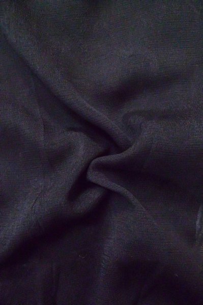 Photo12: P0602E Vintage Japanese kimono Black HAORI short jacket for women / Silk. Stripes (Grade D) (12)