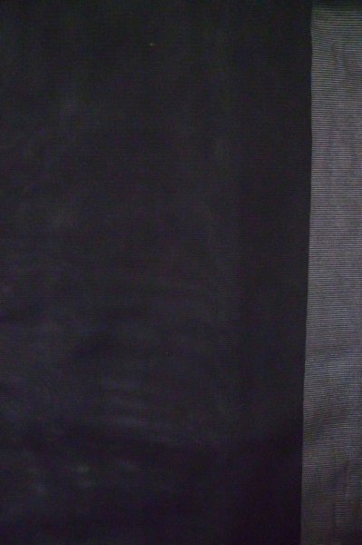 Photo3: P0602F Vintage Japanese kimono Black HAORI short jacket for women / Silk. Stripes (Grade B) (3)