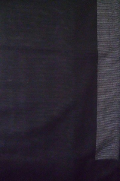 Photo4: P0602F Vintage Japanese kimono Black HAORI short jacket for women / Silk. Stripes (Grade B) (4)