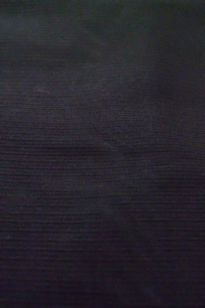Photo9: P0602F Vintage Japanese kimono Black HAORI short jacket for women / Silk. Stripes (Grade B) (9)