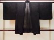 Photo2: P0602G Vintage Japanese kimono Black HAORI short jacket for women / Stripes (Grade B) (2)