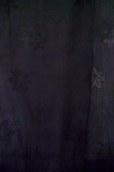 Photo4: P0602G Vintage Japanese kimono Black HAORI short jacket for women / Stripes (Grade B) (4)