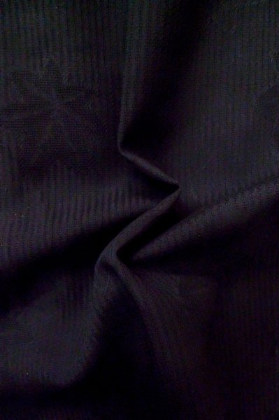 Photo12: P0602G Vintage Japanese kimono Black HAORI short jacket for women / Stripes (Grade B) (12)