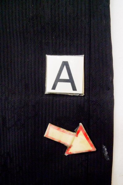 Photo14: P0602G Vintage Japanese kimono Black HAORI short jacket for women / Stripes (Grade B) (14)