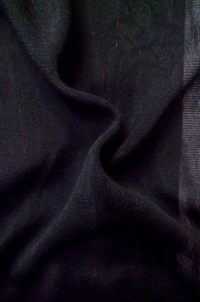 Photo13: Mint P0602H Vintage Japanese kimono Black HAORI short jacket for women / Silk. (Grade A) (13)