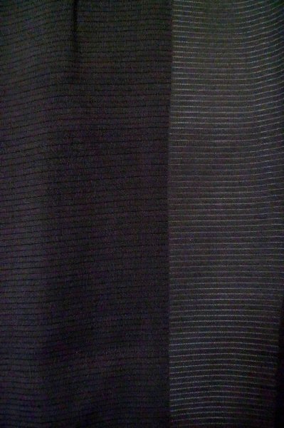 Photo6: Mint P0602I Vintage Japanese kimono Black HAORI short jacket for women / Silk. Stripes (Grade A) (6)
