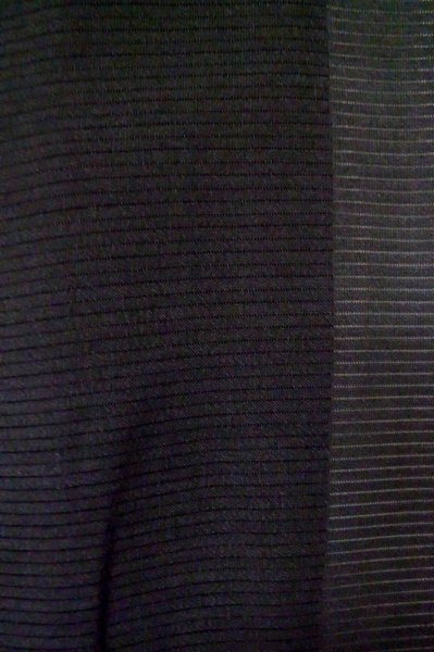 Photo8: Mint P0602I Vintage Japanese kimono Black HAORI short jacket for women / Silk. Stripes (Grade A) (8)