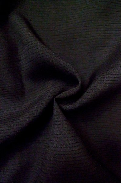 Photo12: Mint P0602I Vintage Japanese kimono Black HAORI short jacket for women / Silk. Stripes (Grade A) (12)