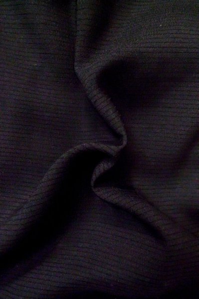Photo13: Mint P0602I Vintage Japanese kimono Black HAORI short jacket for women / Silk. Stripes (Grade A) (13)