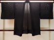 Photo2: Mint P0602J Vintage Japanese kimono Black HAORI short jacket for women / Silk. Stripes (Grade A) (2)
