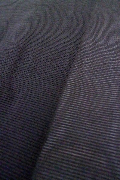 Photo8: Mint P0602J Vintage Japanese kimono Black HAORI short jacket for women / Silk. Stripes (Grade A) (8)