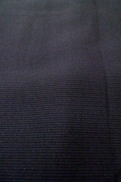 Photo9: Mint P0602J Vintage Japanese kimono Black HAORI short jacket for women / Silk. Stripes (Grade A) (9)