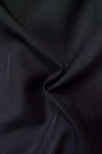 Photo11: Mint P0602J Vintage Japanese kimono Black HAORI short jacket for women / Silk. Stripes (Grade A) (11)