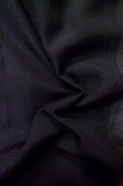 Photo12: Mint P0602J Vintage Japanese kimono Black HAORI short jacket for women / Silk. Stripes (Grade A) (12)