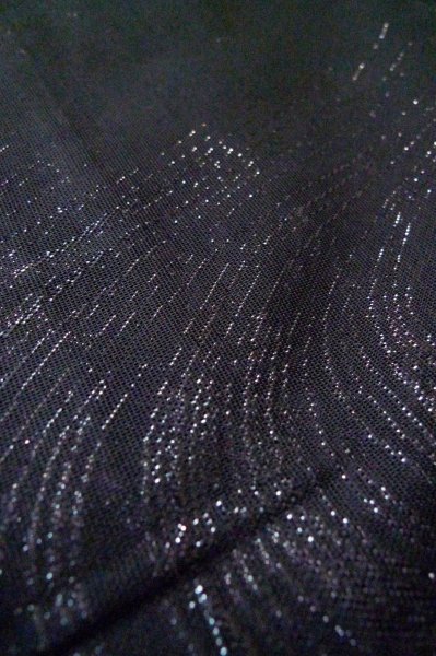 Photo10: Mint P0602K Vintage Japanese kimono Black HAORI short jacket for women / Silk. Stream (Grade A) (10)
