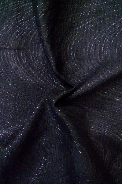 Photo12: Mint P0602K Vintage Japanese kimono Black HAORI short jacket for women / Silk. Stream (Grade A) (12)