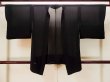 Photo1: P0602L Vintage Japanese kimono Black HAORI short jacket for women / Silk. Bird (Grade B) (1)