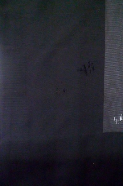 Photo5: Mint P0602M Vintage Japanese kimono Black HAORI short jacket for women / Silk. Stripes (Grade A) (5)