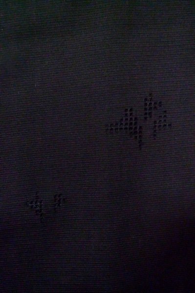 Photo7: Mint P0602M Vintage Japanese kimono Black HAORI short jacket for women / Silk. Stripes (Grade A) (7)