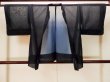 Photo2: P0602N Vintage Japanese kimono Black HAORI short jacket for women / Silk. (Grade B) (2)