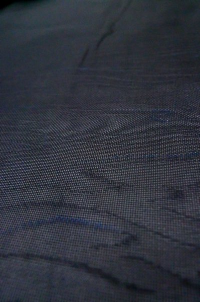 Photo8: Mint P0602O Vintage Japanese kimono Dark Navy Blue HAORI short jacket for women / Silk. (Grade A) (8)