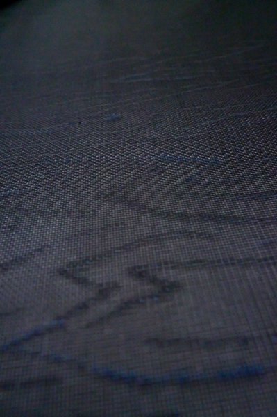 Photo9: Mint P0602O Vintage Japanese kimono Dark Navy Blue HAORI short jacket for women / Silk. (Grade A) (9)
