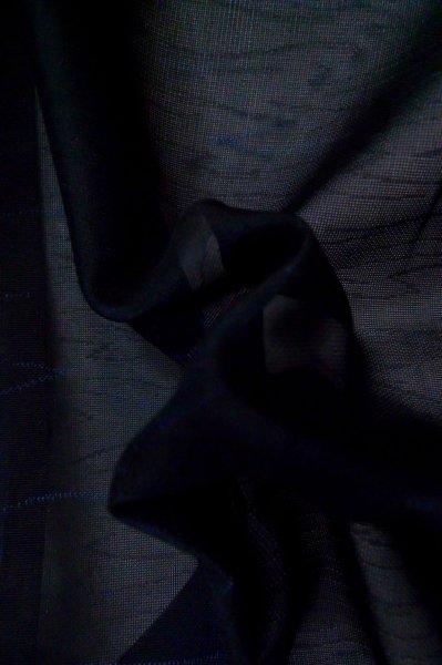 Photo11: Mint P0602O Vintage Japanese kimono Dark Navy Blue HAORI short jacket for women / Silk. (Grade A) (11)