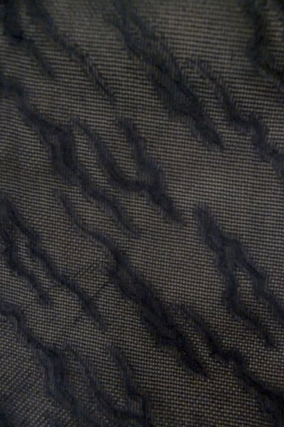 Photo4: P0602P Vintage Japanese kimono Dark Navy Blue HAORI short jacket for women / Silk. (Grade B) (4)