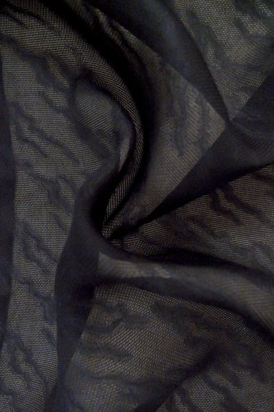 Photo7: P0602P Vintage Japanese kimono Dark Navy Blue HAORI short jacket for women / Silk. (Grade B) (7)