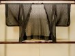 Photo1: P0602Q Vintage Japanese kimono Black HAORI short jacket for women / Cotton. Flower, It is made of lace fabric. (Grade D) (1)