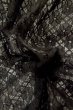 Photo6: P0602Q Vintage Japanese kimono Black HAORI short jacket for women / Cotton. Flower, It is made of lace fabric. (Grade D) (6)