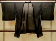 Photo1: P0602R Vintage Japanese kimono Black HAORI short jacket for women / Silk. Abstract pattern (Grade B) (1)