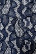 Photo5: Mint P0602S Vintage Japanese kimono Dark Navy Blue HAORI short jacket for women / Linen. Abstract pattern (Grade A) (5)