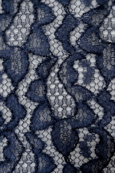Photo5: Mint P0602S Vintage Japanese kimono Dark Navy Blue HAORI short jacket for women / Linen. Abstract pattern (Grade A) (5)