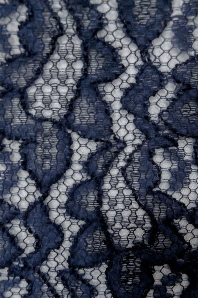 Photo6: Mint P0602S Vintage Japanese kimono Dark Navy Blue HAORI short jacket for women / Linen. Abstract pattern (Grade A) (6)