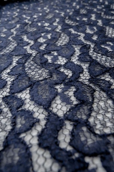 Photo8: Mint P0602S Vintage Japanese kimono Dark Navy Blue HAORI short jacket for women / Linen. Abstract pattern (Grade A) (8)
