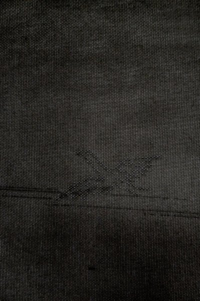 Photo5: Mint P0602T Vintage Japanese kimono Black HAORI short jacket for women / Silk. Tall grass (Grade A) (5)