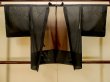 Photo1: P0602U Vintage Japanese kimono Black HAORI short jacket for women / Silk. (Grade B) (1)